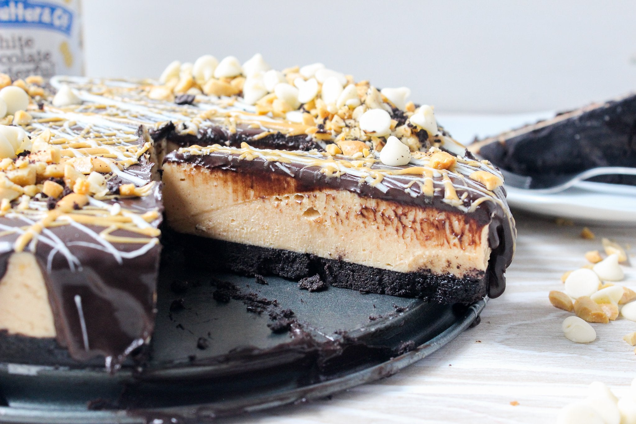 No-Bake White Chocolate Peanut Butter Cheesecake – Peanut Butter & Co - ilovepeanutbutter.com
