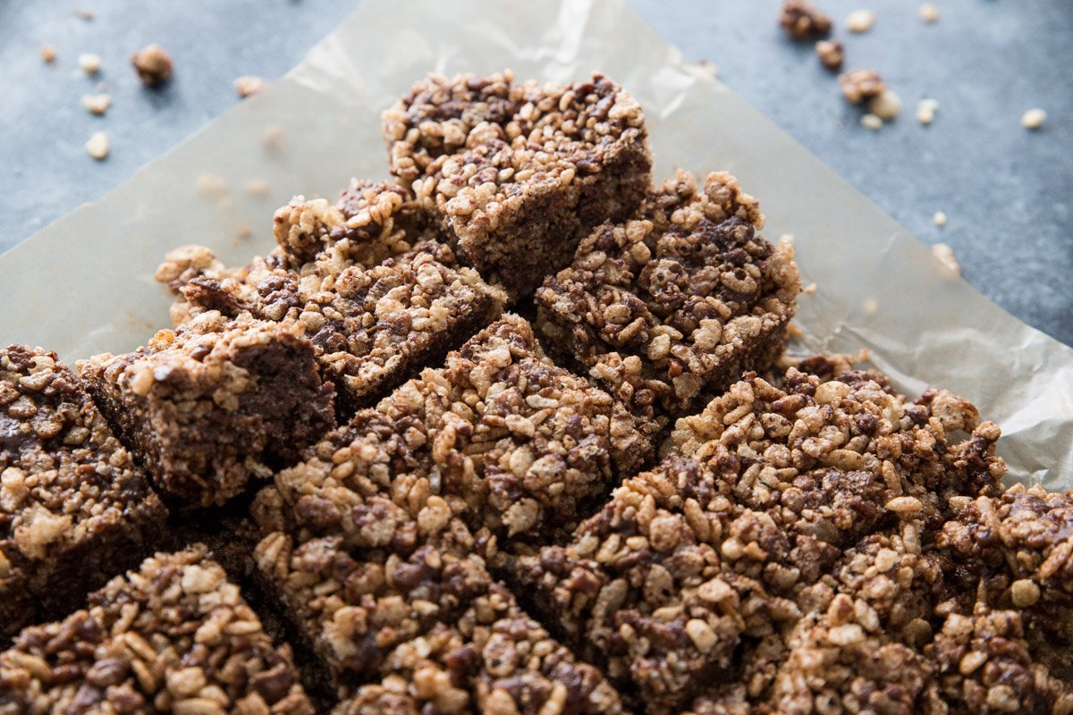 Chocolate Hazelnut Rice Crispy Treats – Peanut Butter & Co - ilovepeanutbutter.com