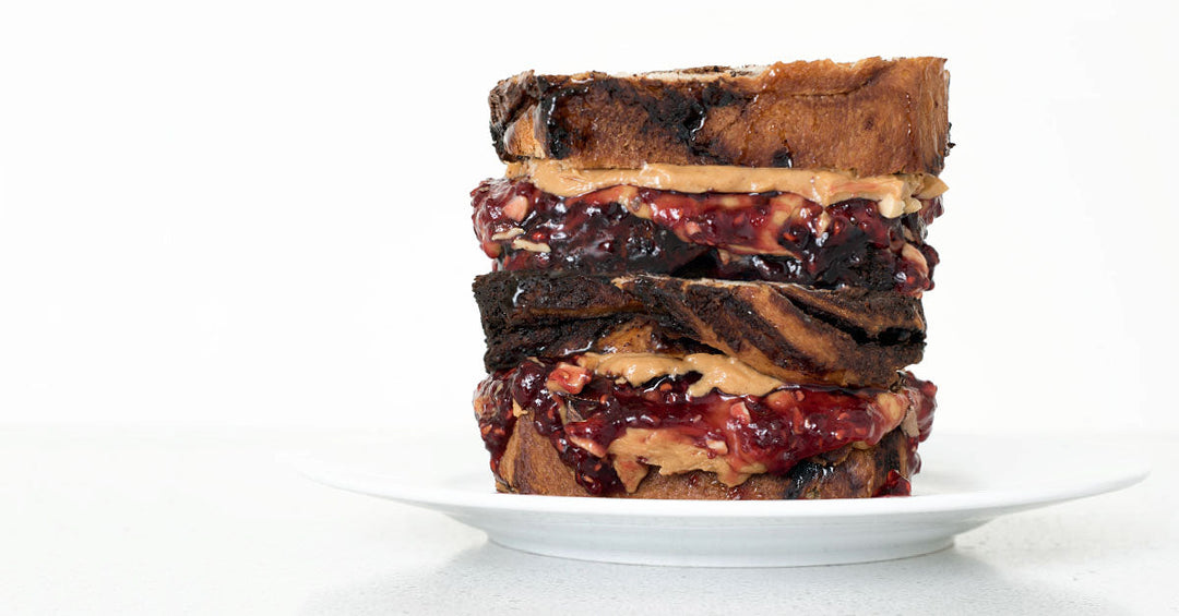 Happy PB&J Day! Honey Peanut Butter & Raspberry Chocolate Babka Toast