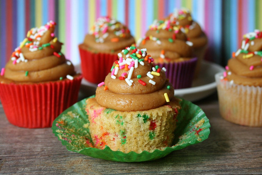 Peanut Butter Funfetti Cupcakes