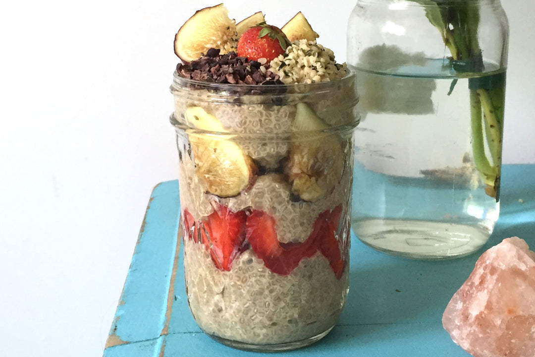 Vanilla Peanut Butter Chia Pudding Jars