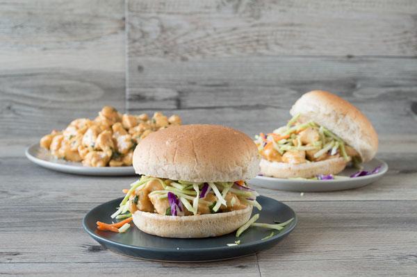Thai Peanut Butter Sandwich with Ginger Slaw