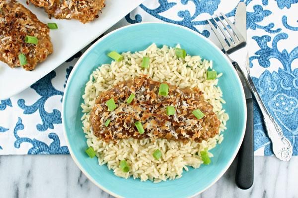 Crispy Peanut Butter Coconut Chicken