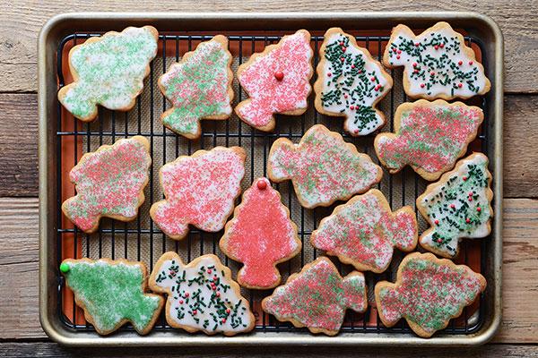 Iced Christmas Tree Peanut Butter Cookies