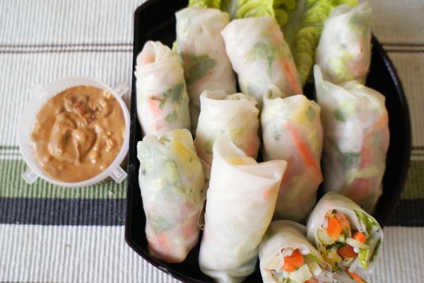 Summer Rolls with Peanut Butter Dipping Sauce