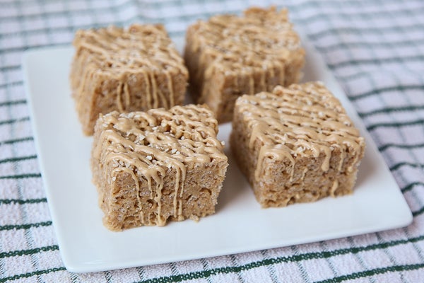 Peanut Butter Sesame Rice Crispy Treat