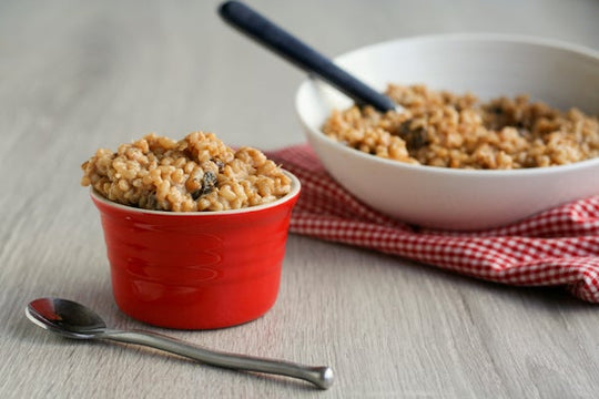 Cinnamon Raisin Peanut Butter Rice Pudding