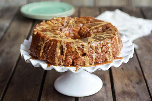 Peanut Butter Banana and Pumpkin Monkey Bread