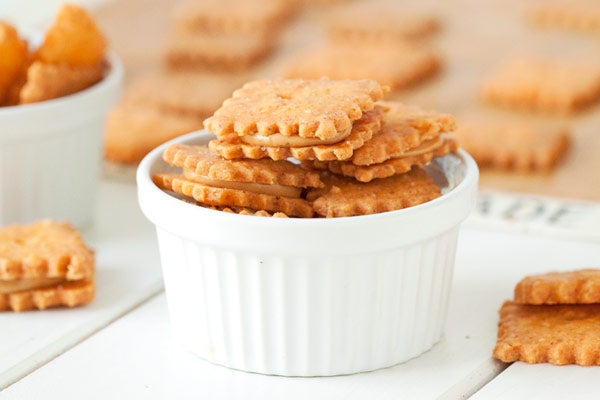 Peanut Butter Cheese Cracker Sandwiches (gluten-free)