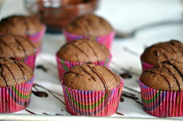 Dark Chocolate Dreams Peanut Butter Mocha Muffins