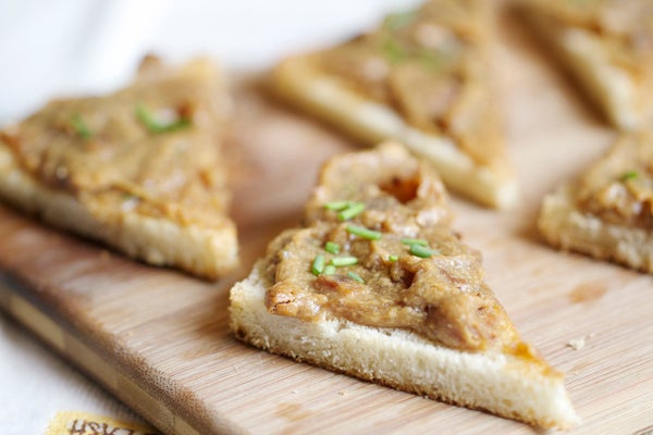 Peanut Butter and Bacon Canapés
