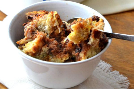 Peanut Butter Cinnamon Coconut Bread Pudding