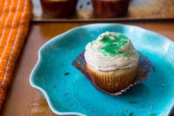 Peanut Butter Cupcakes with Salted Caramel Frosting