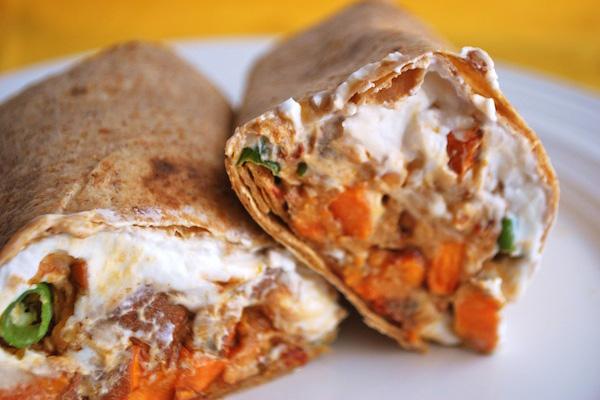 Chipotle Sweet Potato & Peanut Butter Wrap