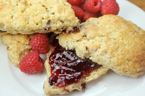 Oat and White Chocolate Peanut Butter Scones