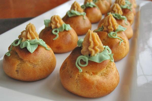 PB&J Filled Pumpkin Cream Puffs