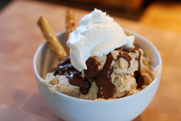 Double Peanut Butter & Pretzel Sundae