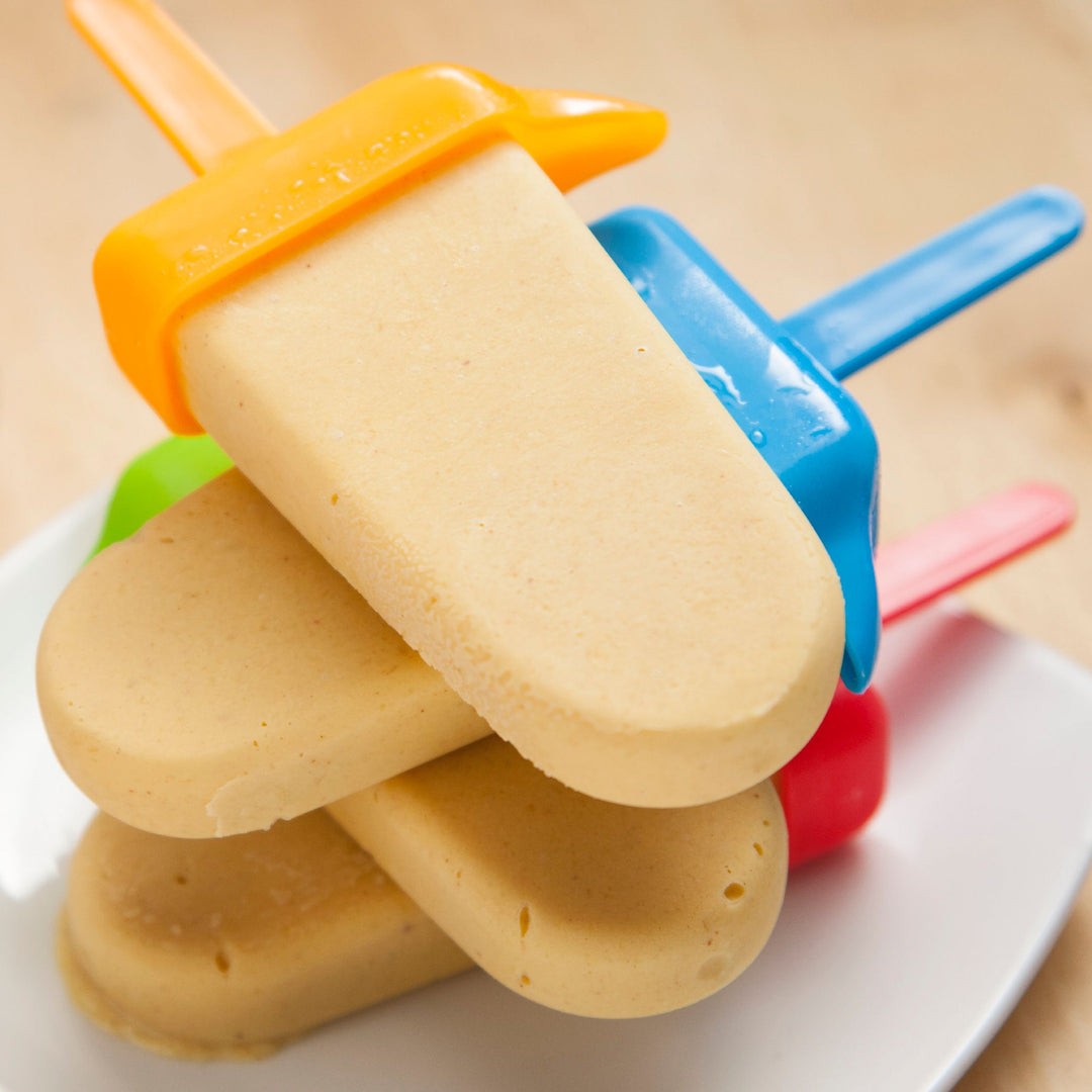 VIDEO RECIPE: Peanut Butter Mango Lassi Ice Pops