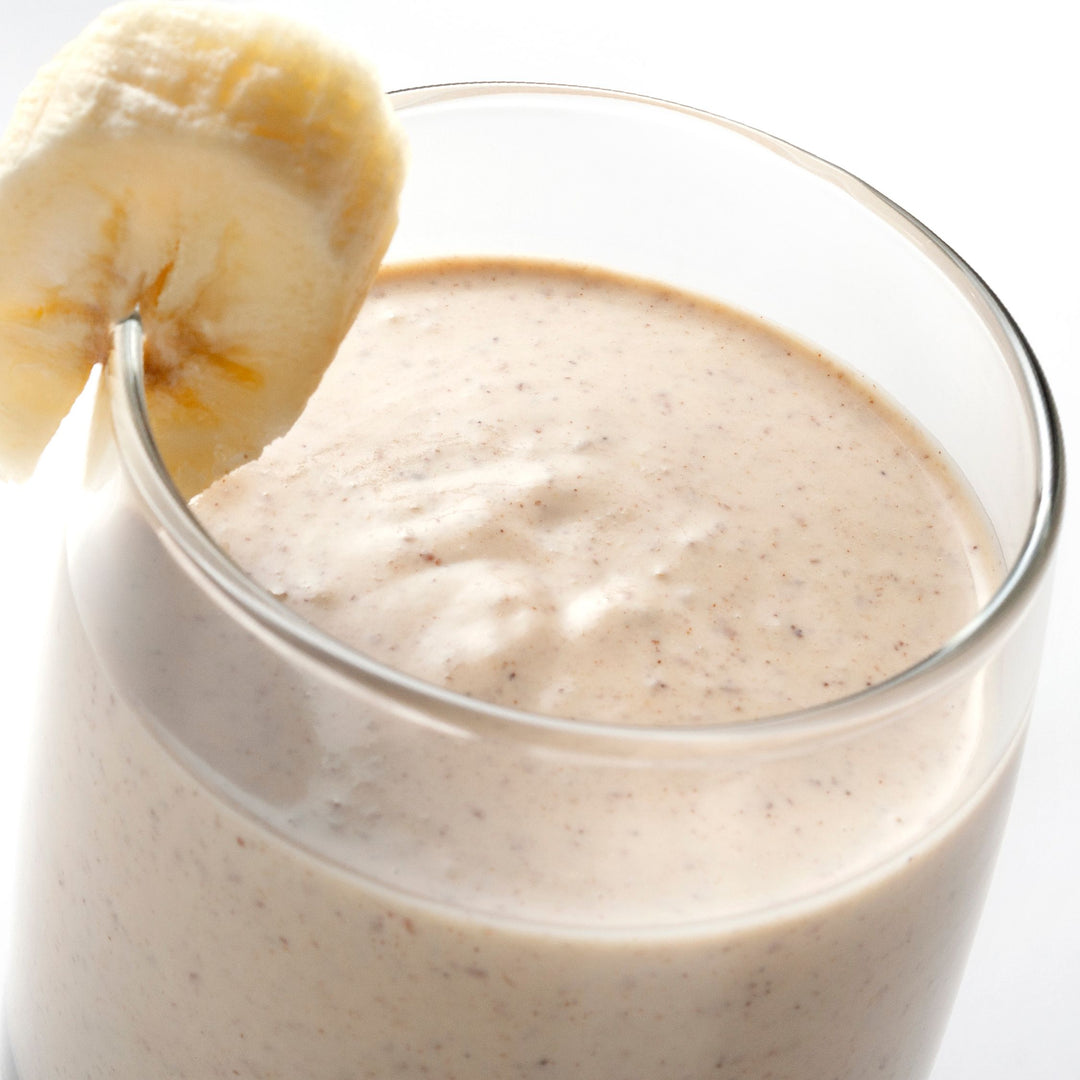 VIDEO RECIPE: Peanut Butter Yogurt Banana Smoothie with Flax Seed