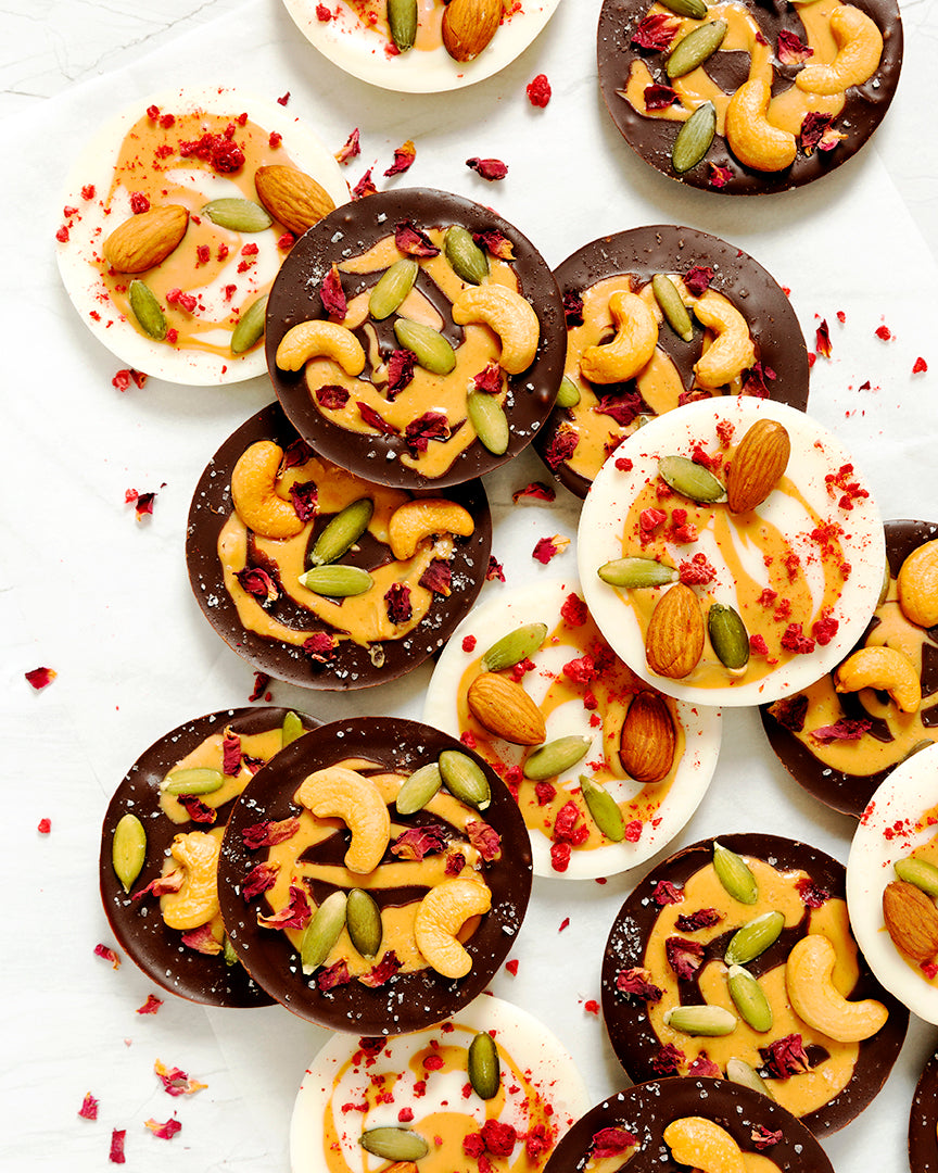 Peanut Butter Chocolate Mendiants