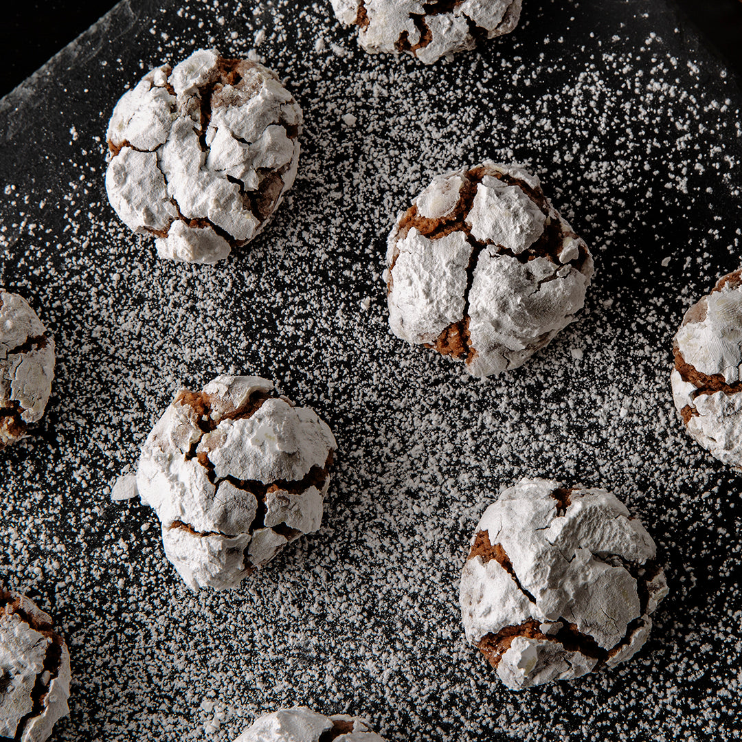 Dark Chocolatey Dreams Crinkle Cookies