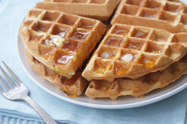 The Bee’s Knees Peanut Butter Waffles