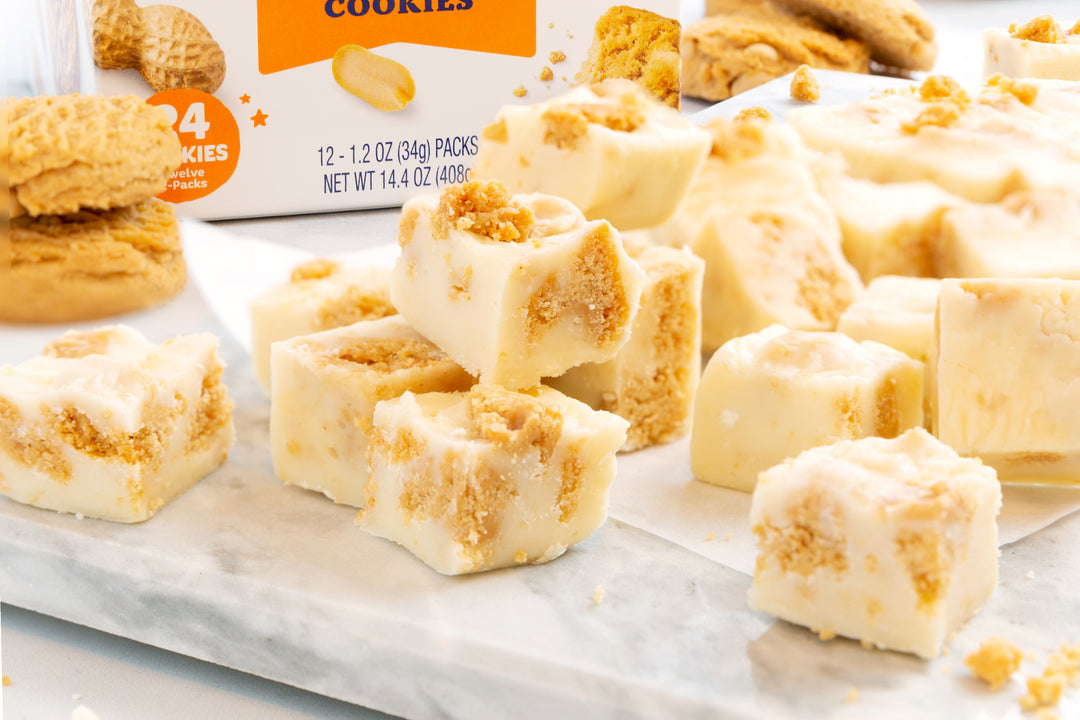 3 Ingredient White Chocolate Peanut Butter Cookie Fudge