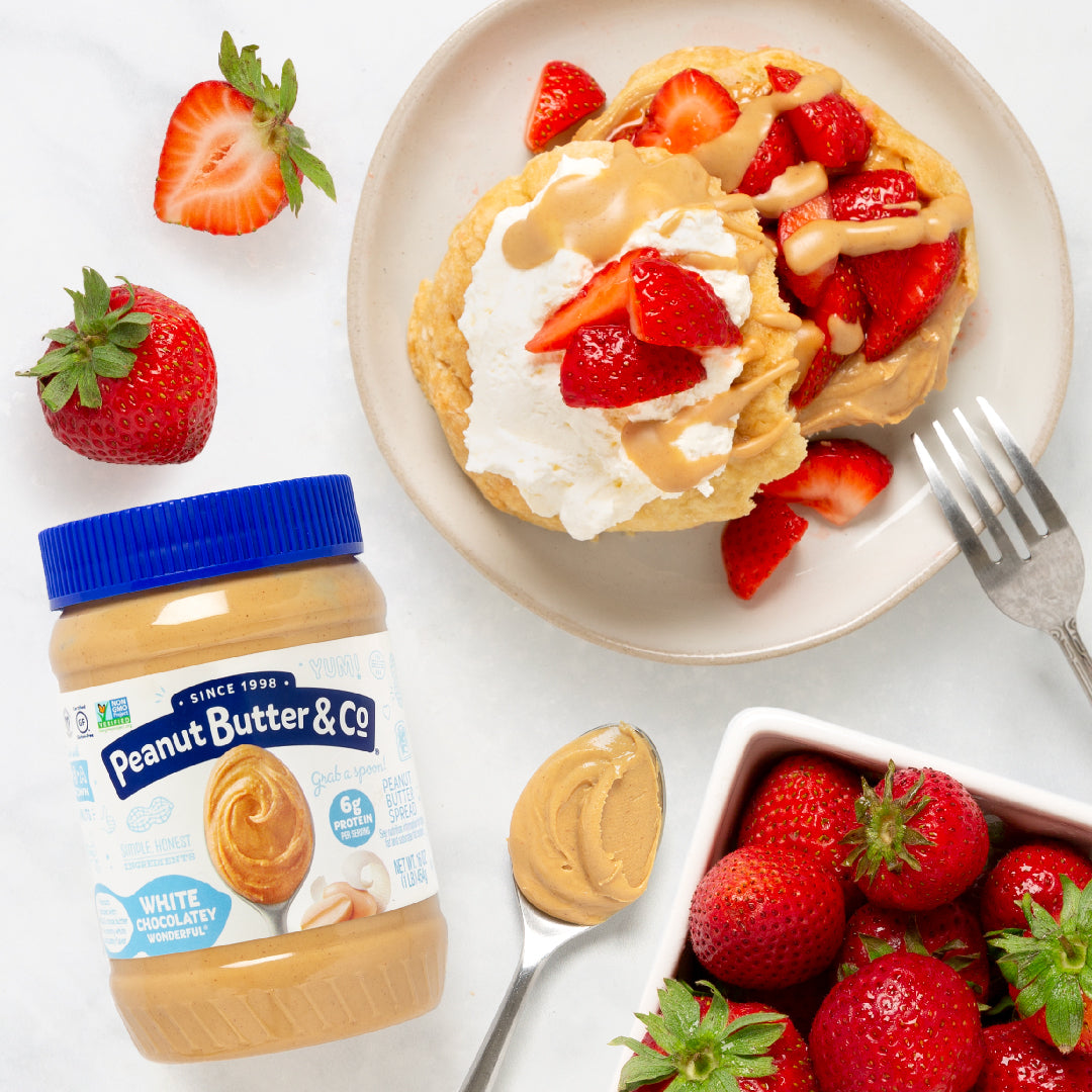 Peanut Buttery Strawberry Shortcakes