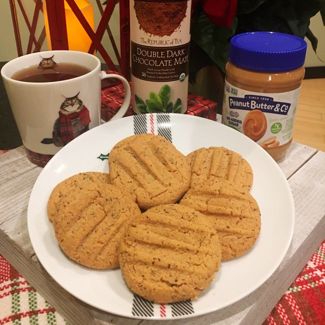 Peanut Butter and Double Dark Chocolate Maté Tea Cookies