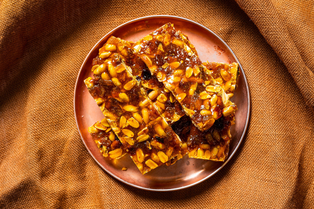 Peanut Raisin Chikki (Peanut Brittle)