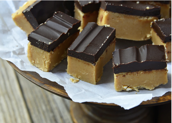 Peanut Butter Fudge with Pretzels and Chocolate Ganache