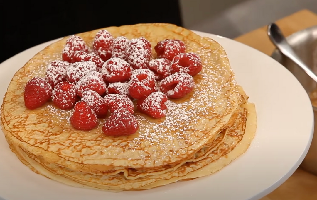 VIDEO RECIPE: White Chocolate Peanut Butter Crepe Cake