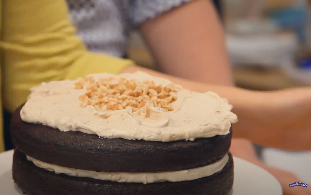VIDEO RECIPE: Chocolate Peanut Butter Crunch Cake