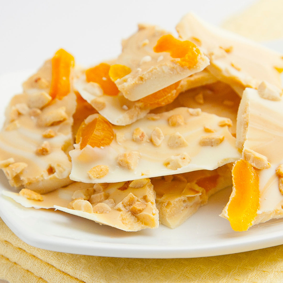 VIDEO RECIPE: White Chocolate Apricot Peanut Butter Bark