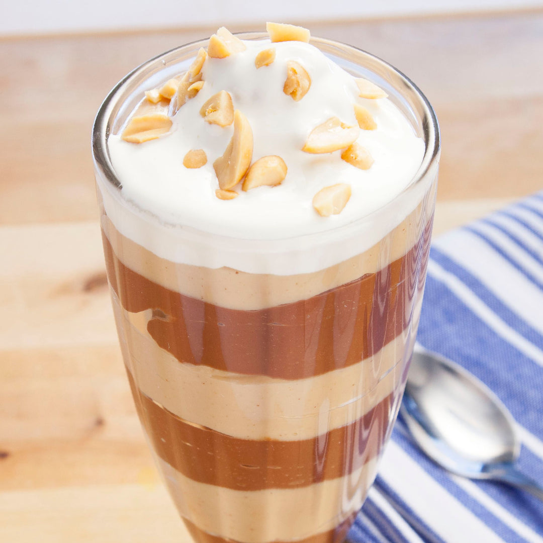 VIDEO RECIPE Chocolate & Peanut Butter Pudding Parfait