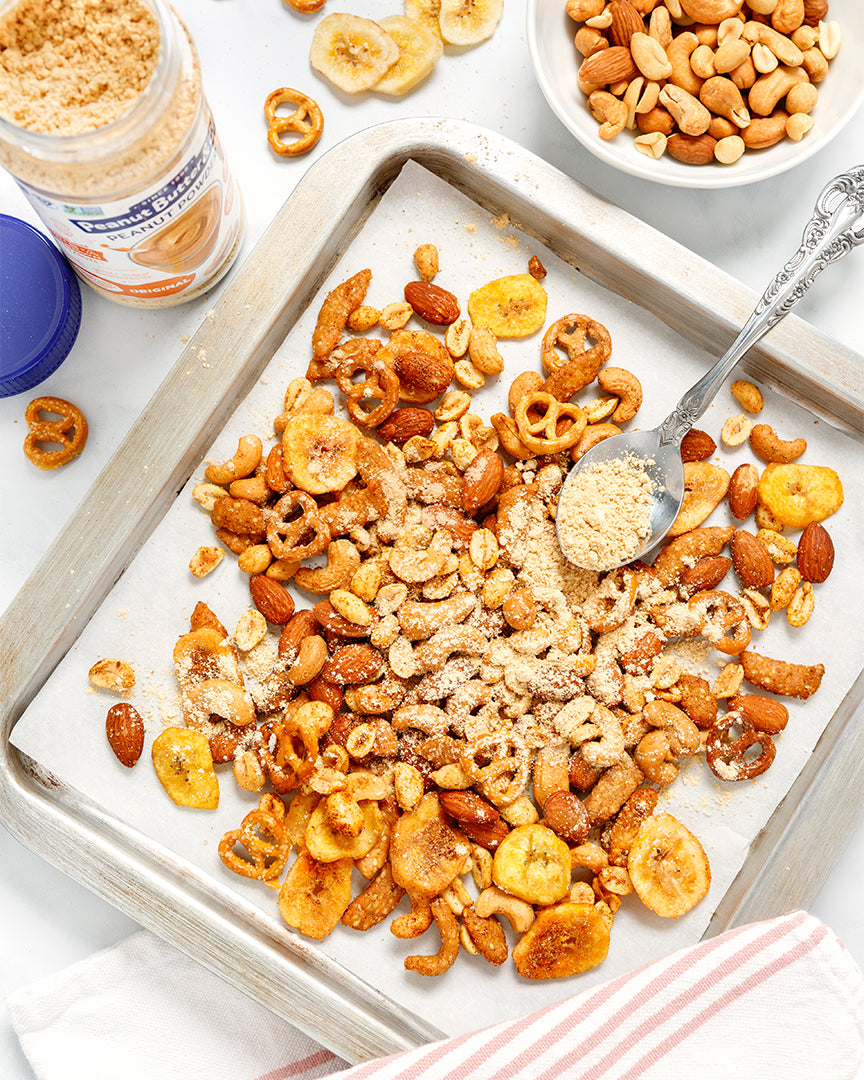 Spicy Peanut Butter Snack Mix