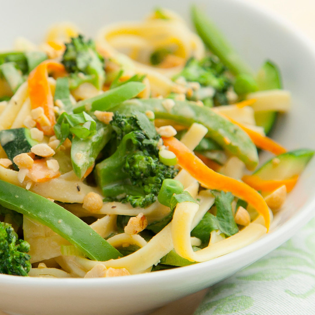 VIDEO RECIPE: Peanut Butter Pasta Primavera