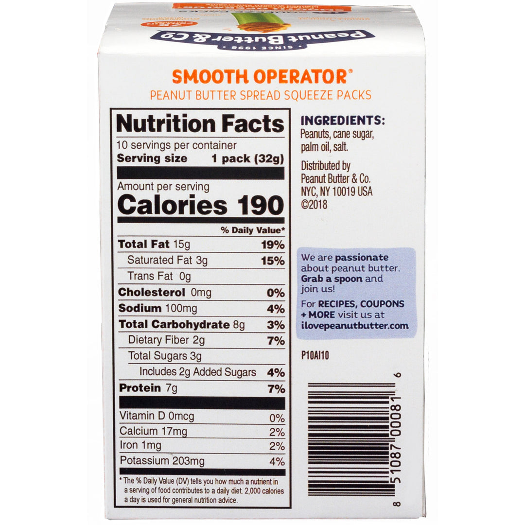 Peanut Butter & Co. Smooth Operator Squeeze Packs 