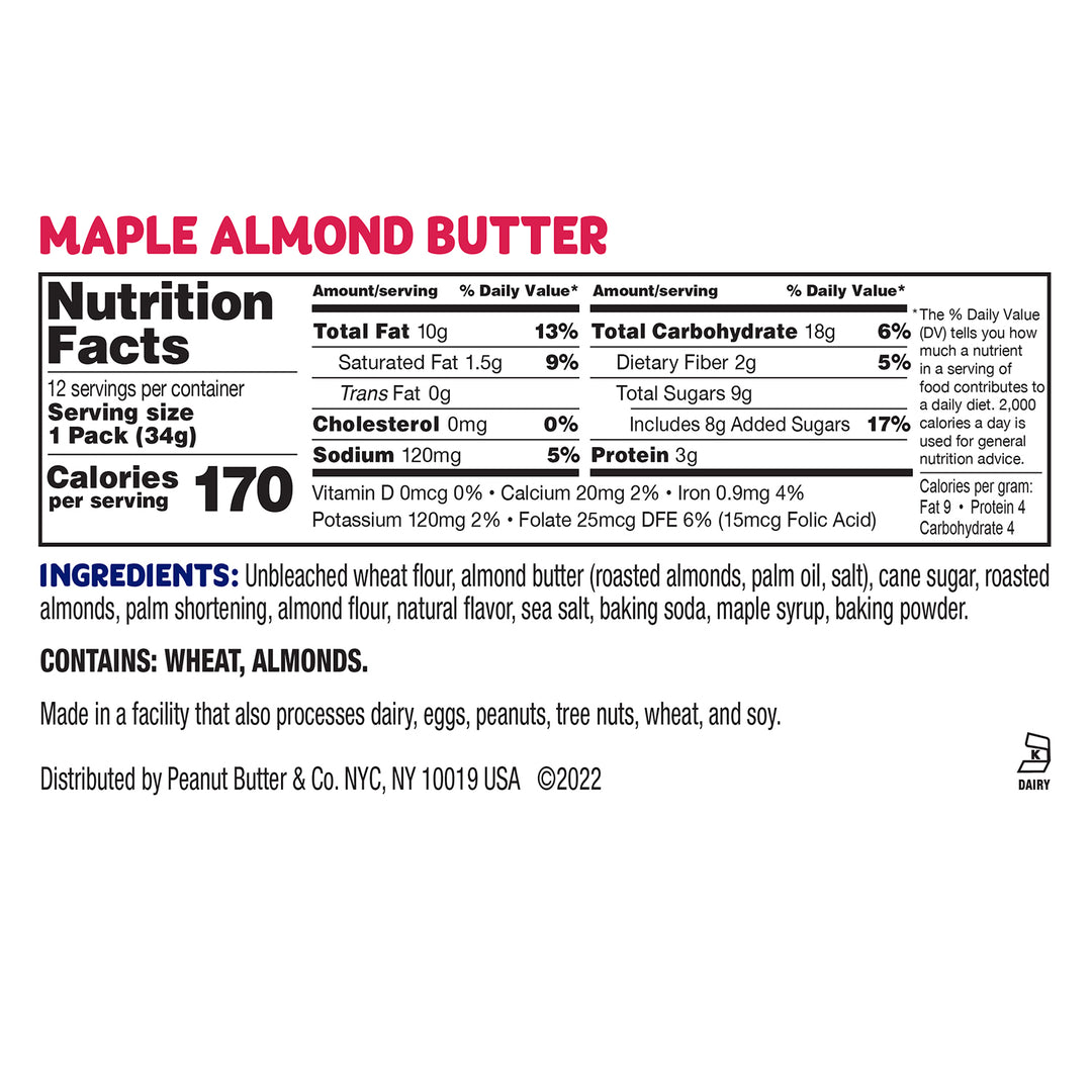 Peanut Butter Chip & Maple Almond Butter Cookies Variety Pack
